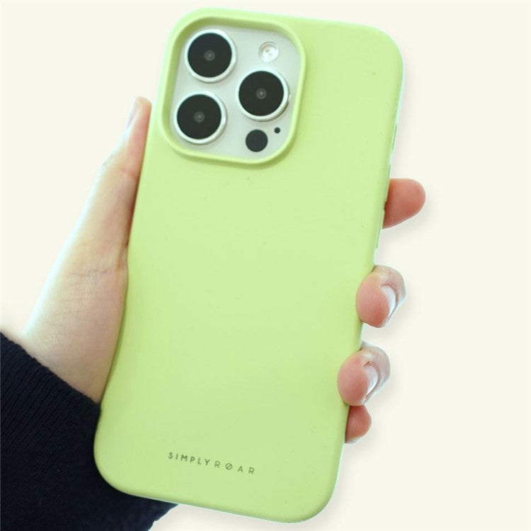 SIMPLY ROAR For iPhone 14 Pro Max Silicone Case Morandi Color Mobile Cover - Light Yellow