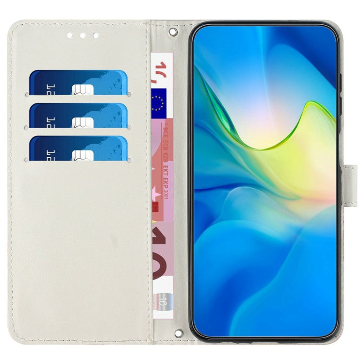 Stand Case for Motorola Moto S50 5G / Edge 50 Neo 5G / ThinkPhone 25 5G Marble Pattern PU Leather Wallet Phone Cover - Pink  /  Green
