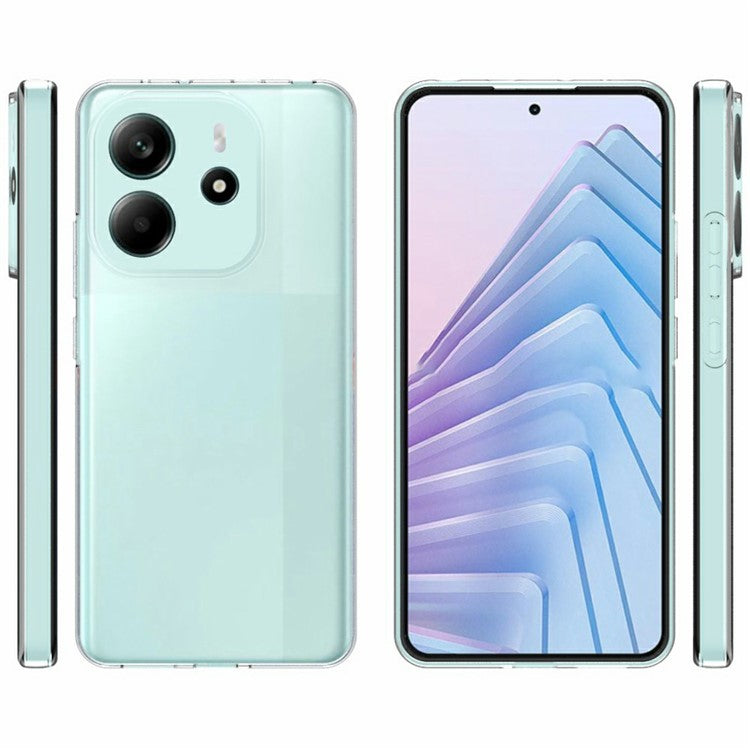 10Pcs / Pack For Xiaomi Redmi Note 14 4G (163.25x76.55x8.16mm) Case Watermark Free TPU Protective Clear Phone Cover