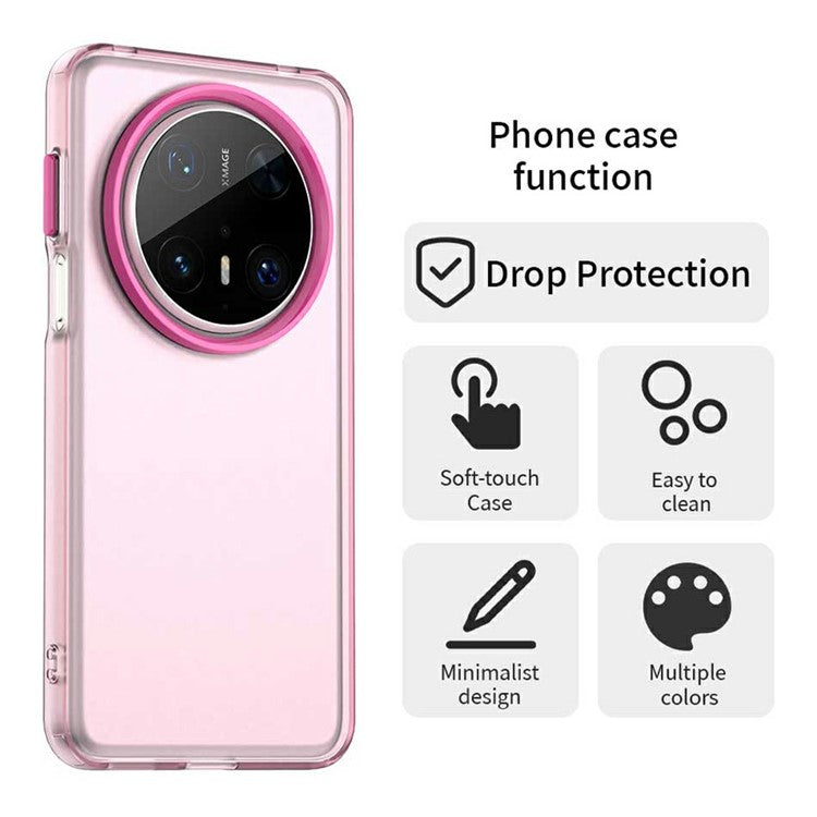For Huawei Mate 70 Pro / 70 Pro+ Case PC+TPU+PET Matte Anti-Drop Phone Back Cover - Red