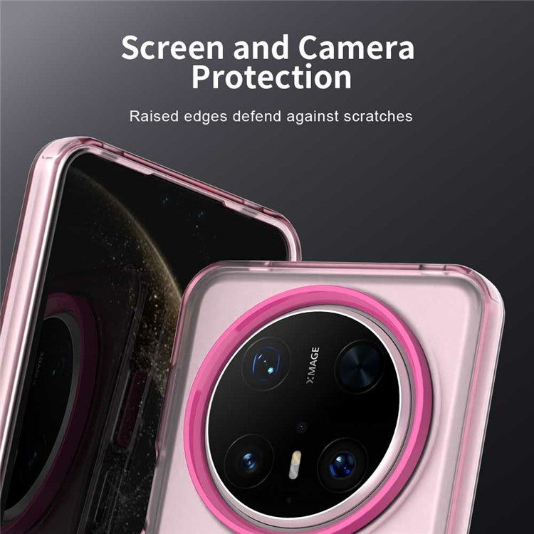 For Huawei Mate 70 Pro / 70 Pro+ Case PC+TPU+PET Matte Anti-Drop Phone Back Cover - Red