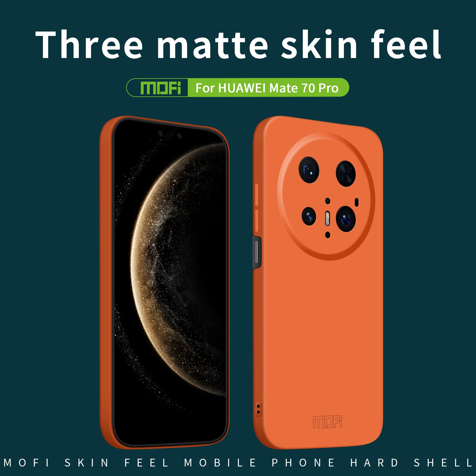 For Huawei Mate 70 Pro Phone Case MOFI JK Qin Series Skin-Touch Matte Anti-fingerprint Back Cover - Blue