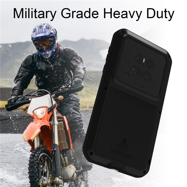 LOVE MEI For Huawei Mate 70 Pro / Mate 70 Pro+ Case Tempered Glass Screen Protector Metal + Silicone Phone Cover - Green