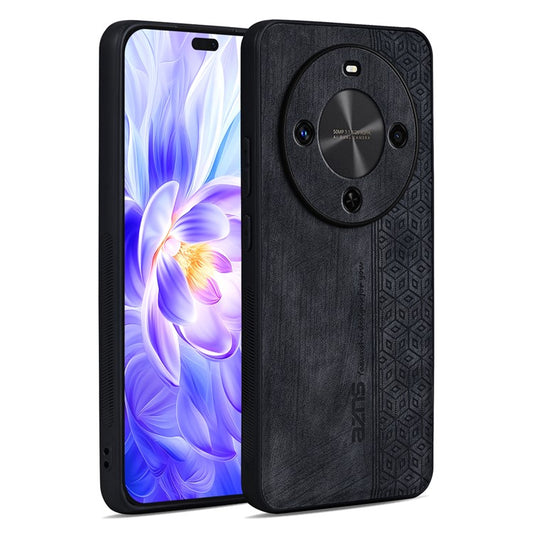 AZNS For Huawei Enjoy 70X Case Protective PU Leather Covered TPU Phone Shell - Black