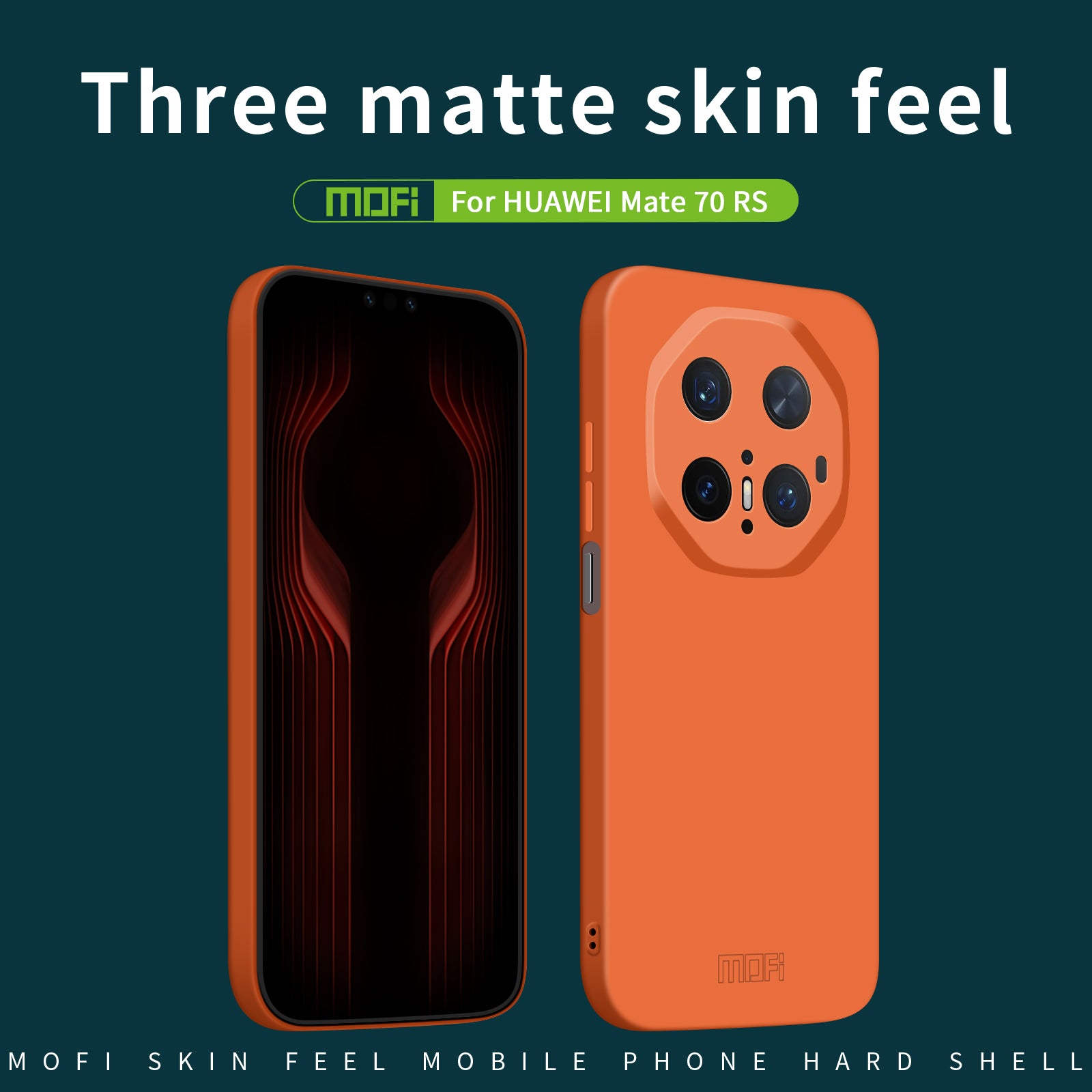 For Huawei Mate 70 RS Ultimate Phone Case MOFI JK Qin Series Skin-Touch Matte Anti-fingerprint Back Cover - Blue