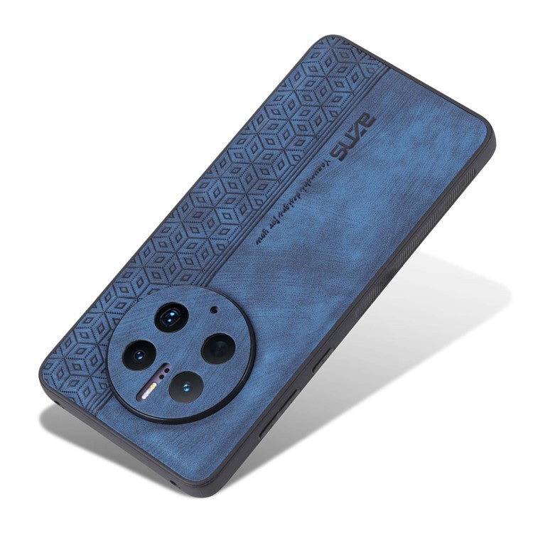 AZNS Cell Phone Cover For Huawei Mate 50 Pro 4G, Imprinted Pattern Anti-drop Phone Case PU Leather Coated TPU Shell - Blue