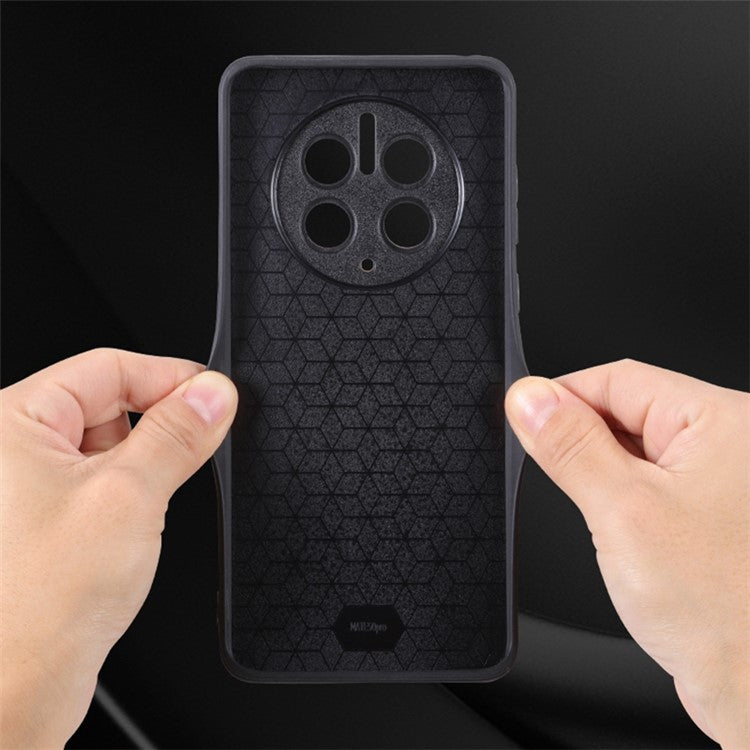 AZNS Cell Phone Cover For Huawei Mate 50 Pro 4G, Imprinted Pattern Anti-drop Phone Case PU Leather Coated TPU Shell - Blue