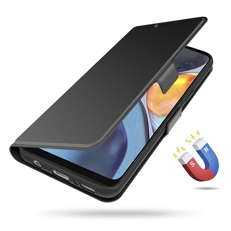 For Motorola Moto G55 5G Case Shockproof TPU Inner Shell Leather Phone Cover Card Slot - Black