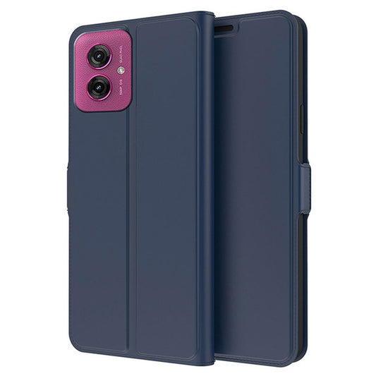 For Motorola Moto G55 5G Case Shockproof TPU Inner Shell Leather Phone Cover Card Slot - Blue