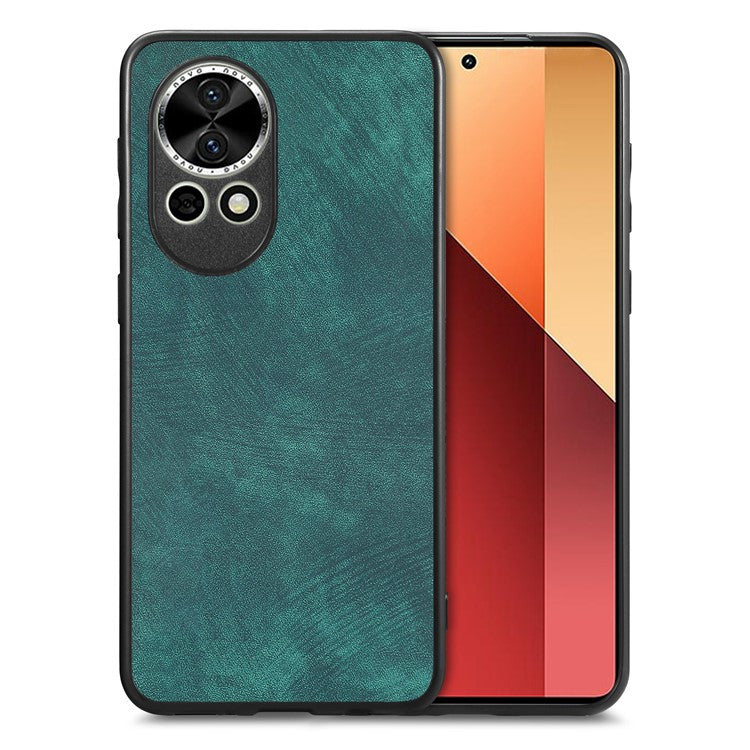 For Huawei nova 13 5G Case Shockproof Slim Retro Leather Phone Back Cover - Green