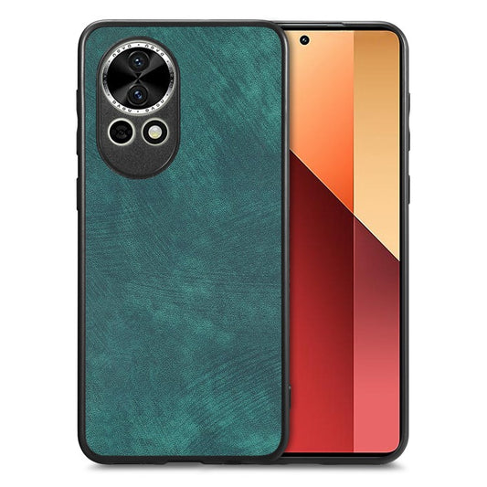 For Huawei nova 13 5G Case Shockproof Slim Retro Leather Phone Back Cover - Green