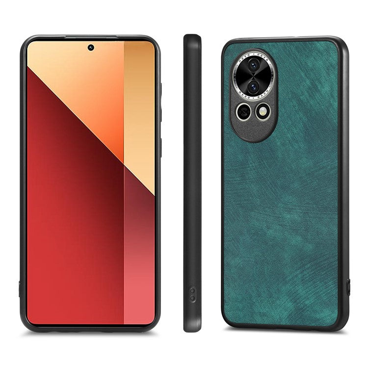 For Huawei nova 13 5G Case Shockproof Slim Retro Leather Phone Back Cover - Green