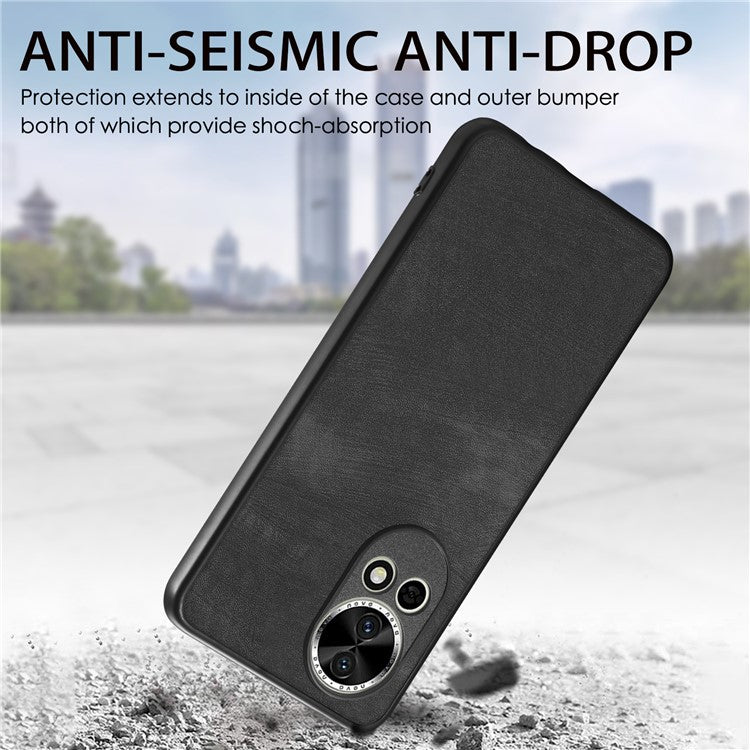 For Huawei nova 13 5G Case Shockproof Slim Retro Leather Phone Back Cover - Green