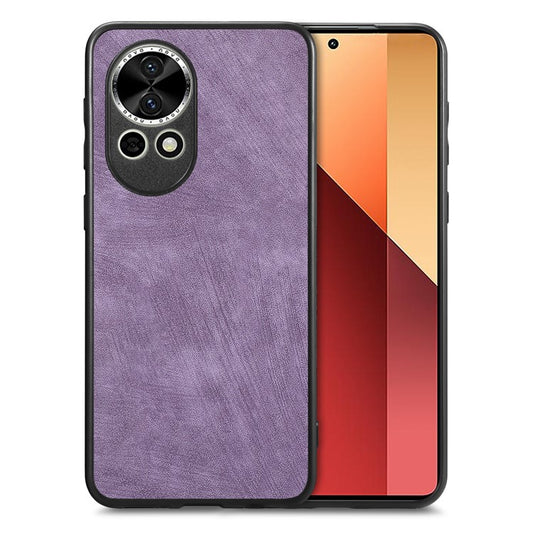 For Huawei nova 13 5G Case Shockproof Slim Retro Leather Phone Back Cover - Purple