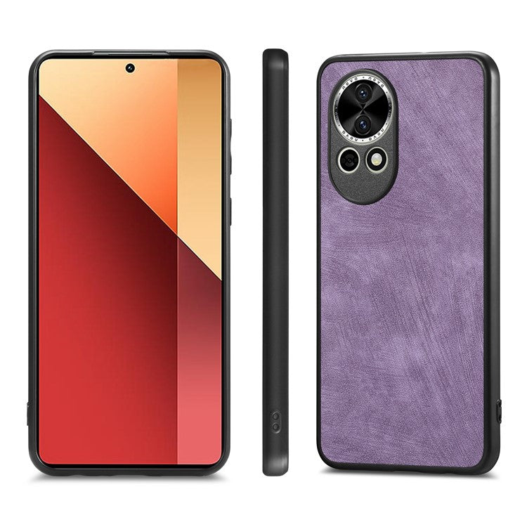 For Huawei nova 13 5G Case Shockproof Slim Retro Leather Phone Back Cover - Purple