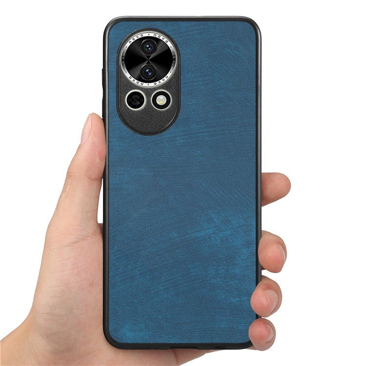 For Huawei nova 13 5G Case Shockproof Slim Retro Leather Phone Back Cover - Purple