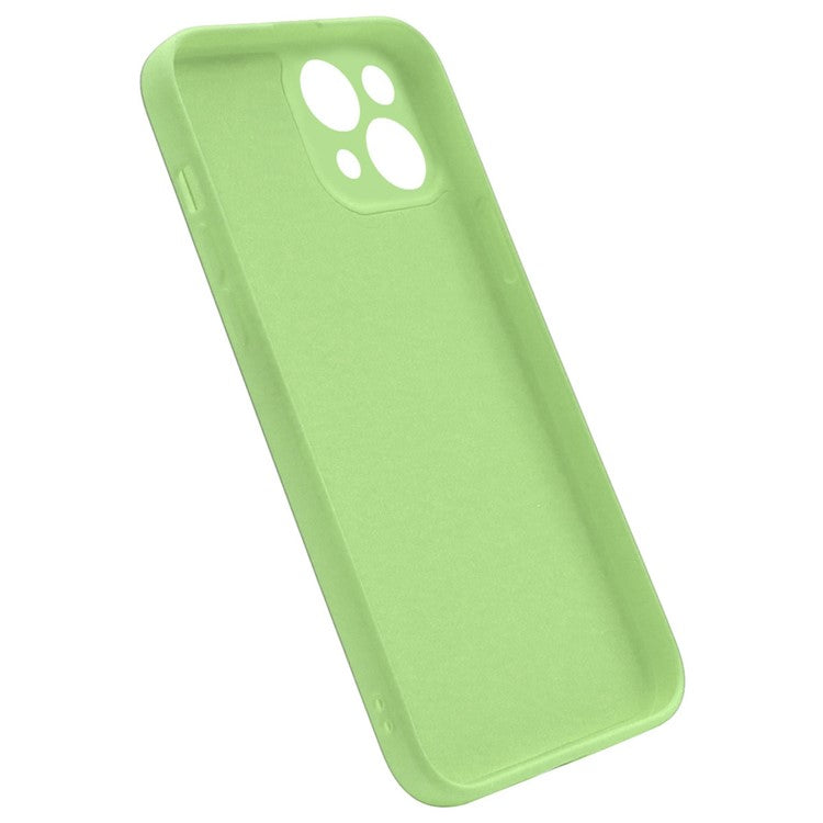 ENKAY HAT PRINCE For iPhone 14 Plus Flexible Liquid Silicone Phone Cover Straight Edge Precise Cutout Phone Back Case - Blackish Green