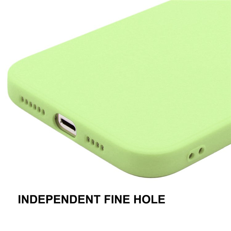 ENKAY HAT PRINCE For iPhone 14 Plus Flexible Liquid Silicone Phone Cover Straight Edge Precise Cutout Phone Back Case - Blackish Green
