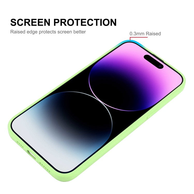 ENKAY HAT PRINCE Cell Phone Case for iPhone 14 Pro Max, Liquid Silicone Straight Edge Precise Cutout Anti-scratch Phone Shell - Black