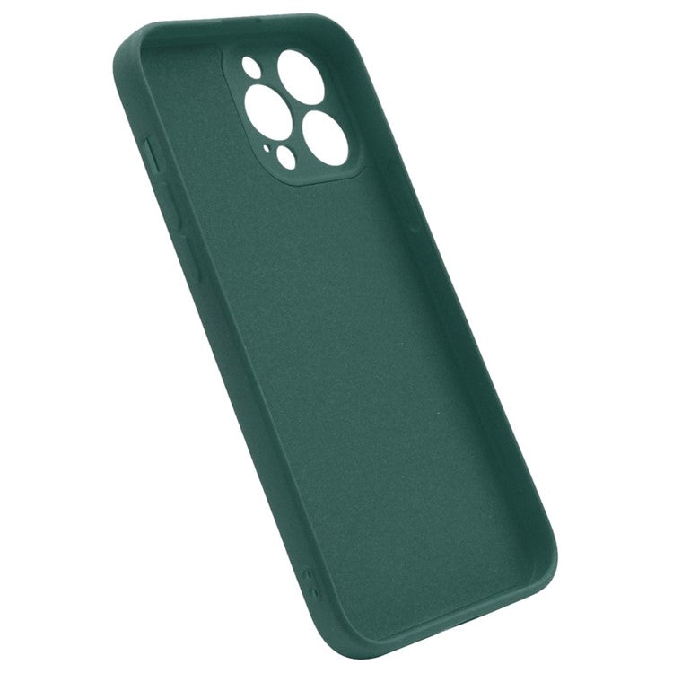 ENKAY HAT PRINCE Cell Phone Case for iPhone 14 Pro Max, Liquid Silicone Straight Edge Precise Cutout Anti-scratch Phone Shell - Black