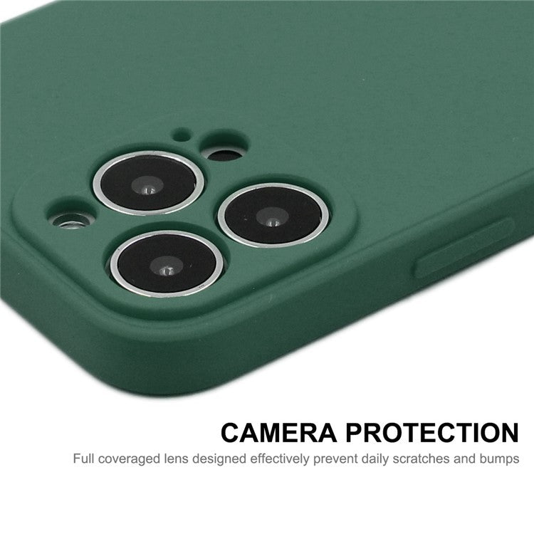 ENKAY HAT PRINCE Cell Phone Case for iPhone 14 Pro Max, Liquid Silicone Straight Edge Precise Cutout Anti-scratch Phone Shell - Black