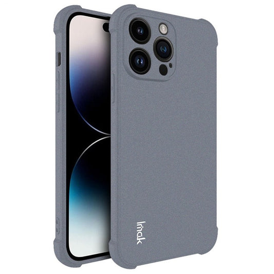 IMAK For iPhone 14 Pro Four Corner Airbag Anti-drop Case Matte TPU Phone Protective Cover - Grey