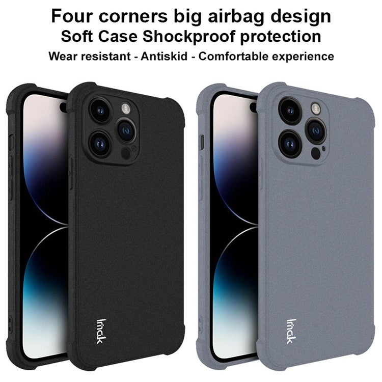 IMAK For iPhone 14 Pro Four Corner Airbag Anti-drop Case Matte TPU Phone Protective Cover - Grey