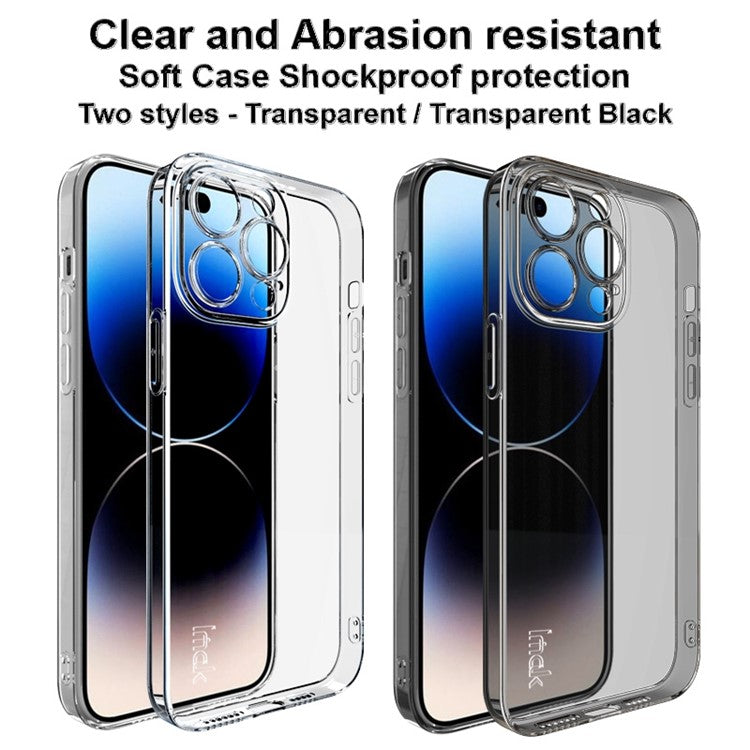 IMAK UX-5 Series for iPhone 14 Pro Max Soft Clear TPU Cell Phone Case Anti-scratch Anti-drop Cover - Transparent