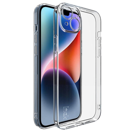 IMAK UX-5 Series for iPhone 14 Plus Anti-fingerprint TPU Phone Case Super Slim Anti-dust Phone Back Cover - Transparent