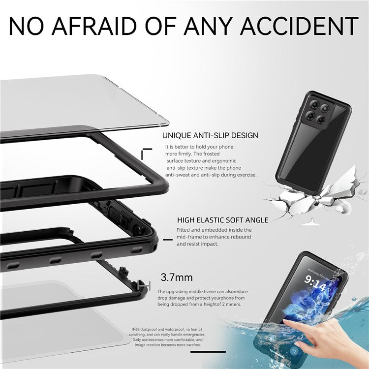 REDPEPPER A Series For Motorola Moto G Stylus 5G (2025) IP68 Phone Case Clear Back Waterproof Cover
