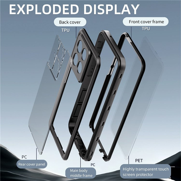 REDPEPPER A Series For Motorola Moto G Stylus 5G (2025) IP68 Phone Case Clear Back Waterproof Cover