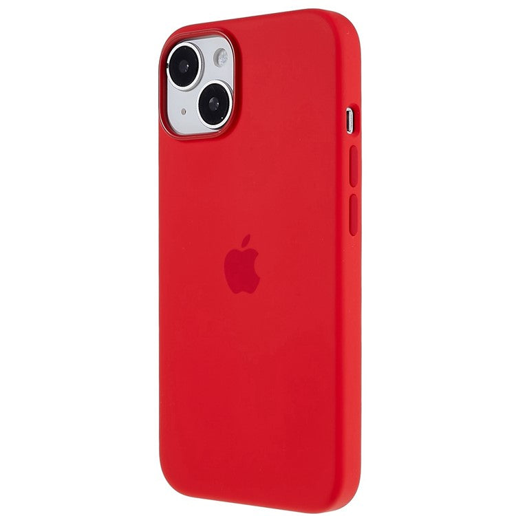 Shockproof Case for iPhone 14 Plus Liquid Silicone Phone Case Anti-Scratch Slim Phone Shell - Red