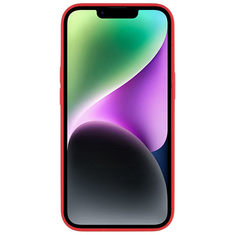 Shockproof Case for iPhone 14 Plus Liquid Silicone Phone Case Anti-Scratch Slim Phone Shell - Red