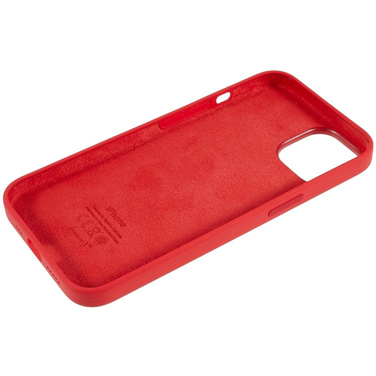 Shockproof Case for iPhone 14 Plus Liquid Silicone Phone Case Anti-Scratch Slim Phone Shell - Red