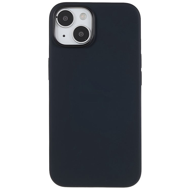 Anti-Fall Phone Case for iPhone 14 Protective Liquid Silicone Case Anti-Scratch Phone Cover - Black