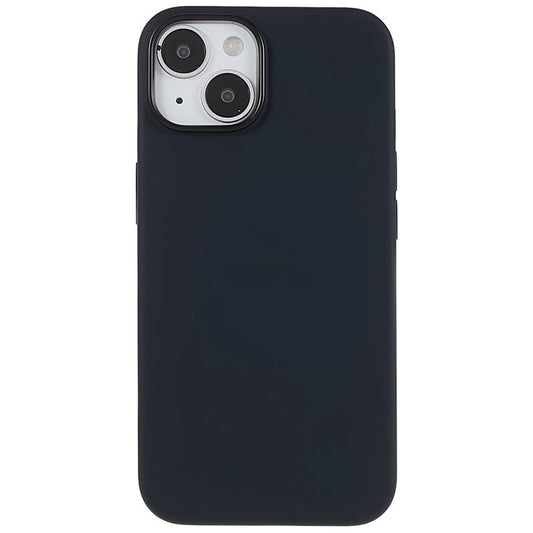 Anti-Fall Phone Case for iPhone 14 Protective Liquid Silicone Case Anti-Scratch Phone Cover - Black