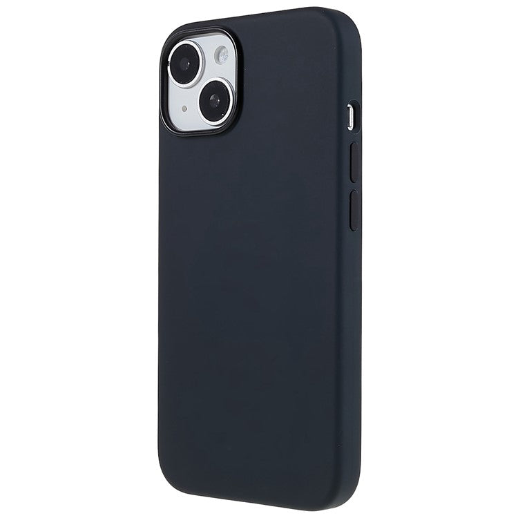 Anti-Fall Phone Case for iPhone 14 Protective Liquid Silicone Case Anti-Scratch Phone Cover - Black