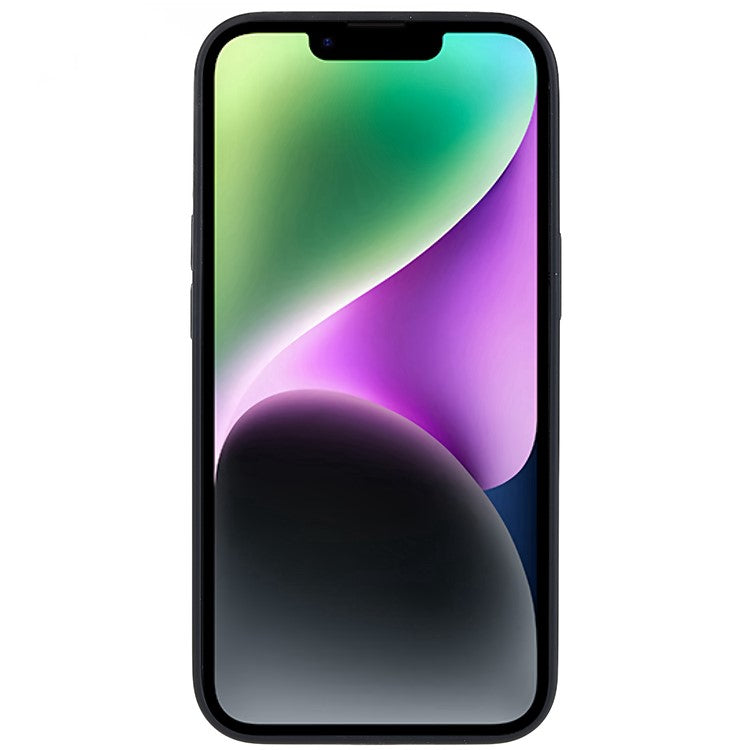 Anti-Fall Phone Case for iPhone 14 Protective Liquid Silicone Case Anti-Scratch Phone Cover - Black