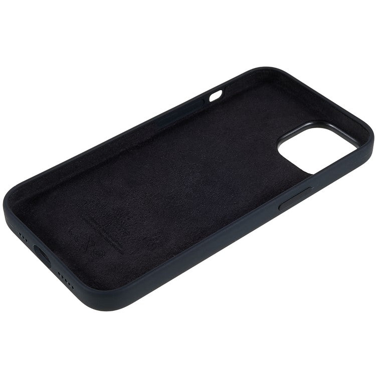 Anti-Fall Phone Case for iPhone 14 Protective Liquid Silicone Case Anti-Scratch Phone Cover - Black