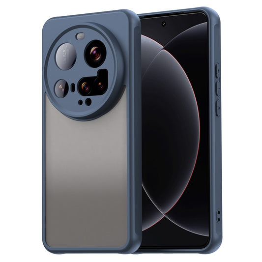 For Xiaomi 15 Ultra Case Drop Proof Airbags Frosted Translucent PC + TPU Phone Back Cover - Blue
