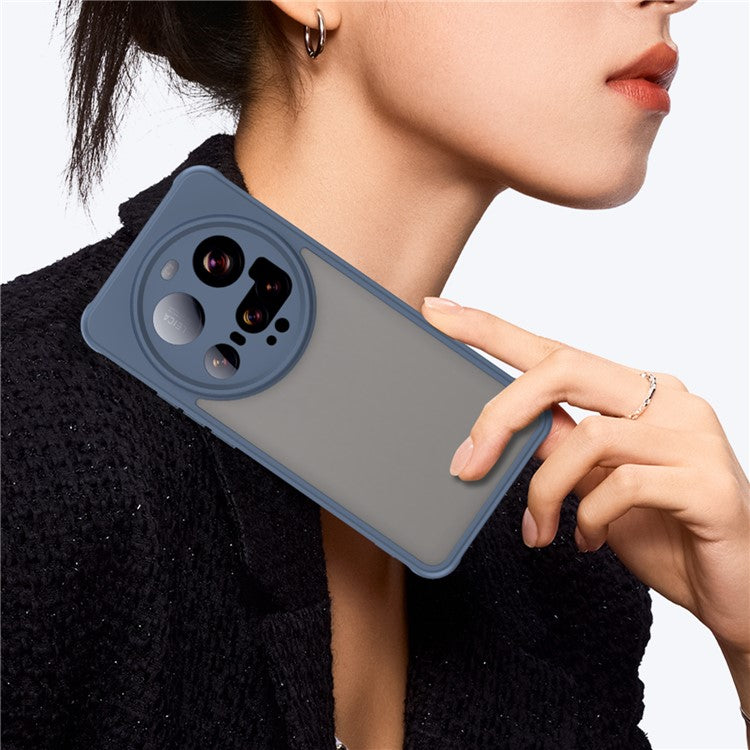 For Xiaomi 15 Ultra Case Drop Proof Airbags Frosted Translucent PC + TPU Phone Back Cover - Blue