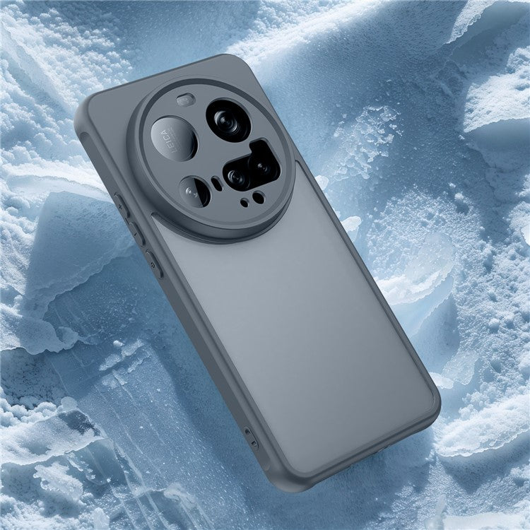 For Xiaomi 15 Ultra Case Drop Proof Airbags Frosted Translucent PC + TPU Phone Back Cover - Blue