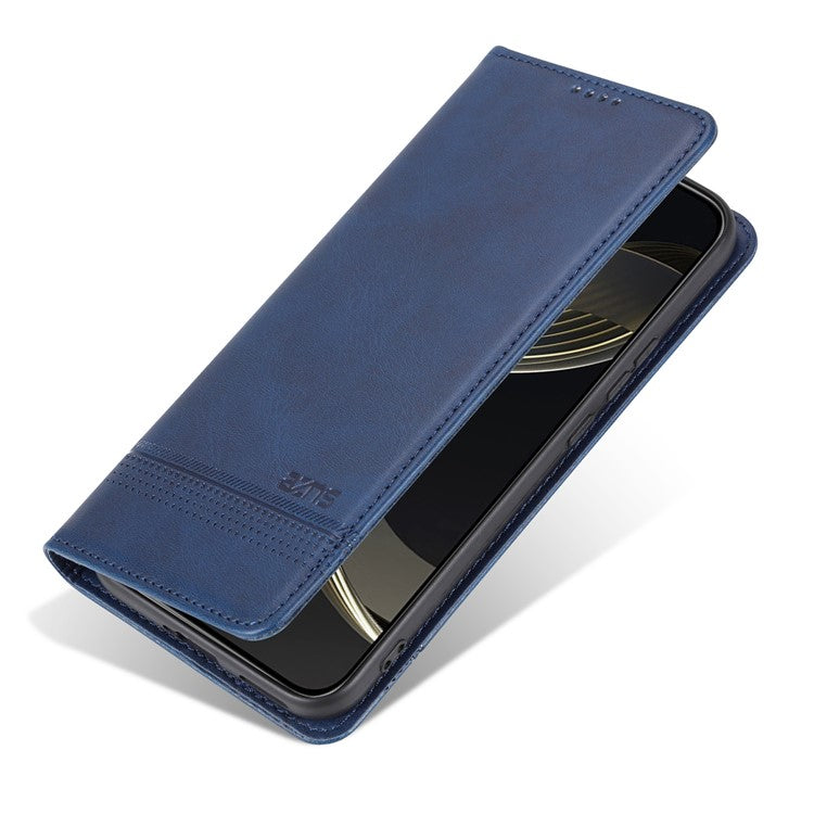 AZNS For Xiaomi 15 Ultra Case Cowhide Texture PU Leather Wallet Phone Cover - Blue