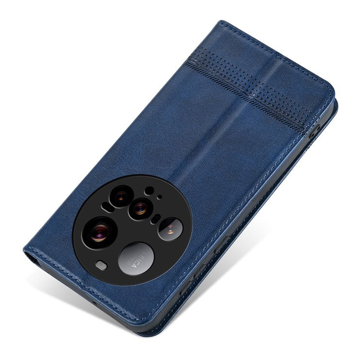 AZNS For Xiaomi 15 Ultra Case Cowhide Texture PU Leather Wallet Phone Cover - Blue