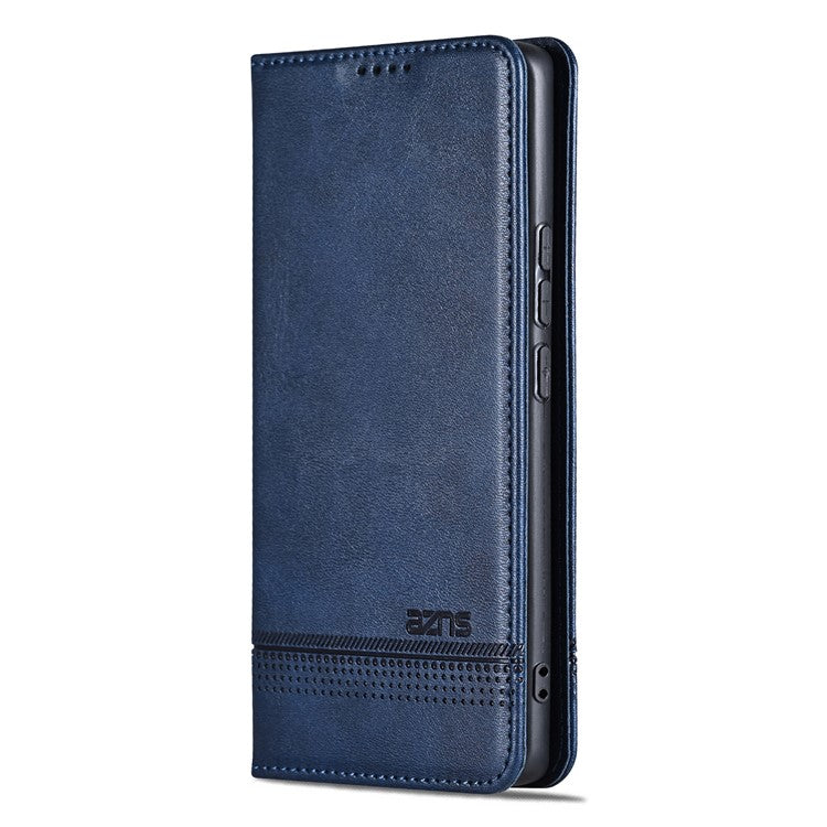 AZNS For Xiaomi 15 Ultra Case Cowhide Texture PU Leather Wallet Phone Cover - Blue