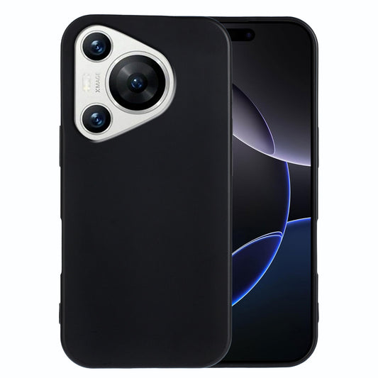 For Huawei Pura 70 TPU Case Soft Matte Anti-fingerprint Phone Back Cover - Black