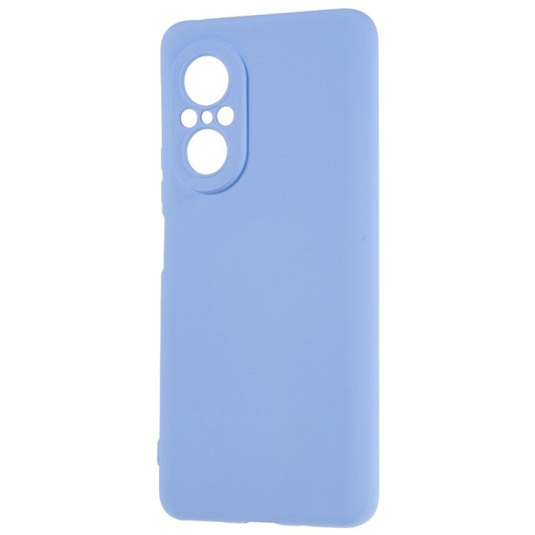 For Huawei nova 9 SE 2.0mm Thick Liquid Silicone Texture Phone Back Cover Arc Edge Anti-drop TPU Case - Purple