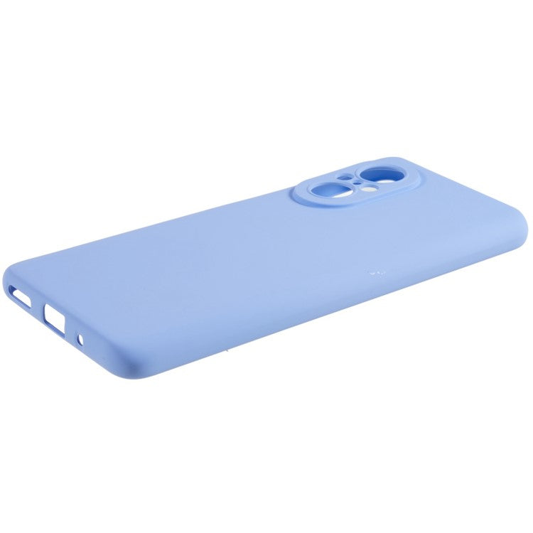 For Huawei nova 9 SE 2.0mm Thick Liquid Silicone Texture Phone Back Cover Arc Edge Anti-drop TPU Case - Purple