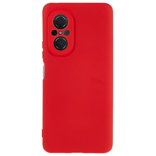 For Huawei nova 9 SE 2.0mm Thick Liquid Silicone Texture Phone Back Cover Arc Edge Anti-drop TPU Case - Red