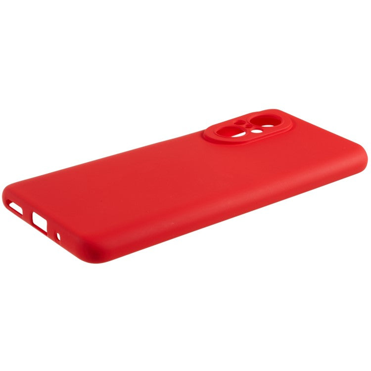 For Huawei nova 9 SE 2.0mm Thick Liquid Silicone Texture Phone Back Cover Arc Edge Anti-drop TPU Case - Red